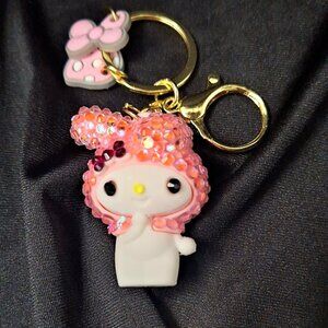 My Melody Bedazzled Keychain/Charm, My Melody/ Hello Kitty Bling, Unique Gift